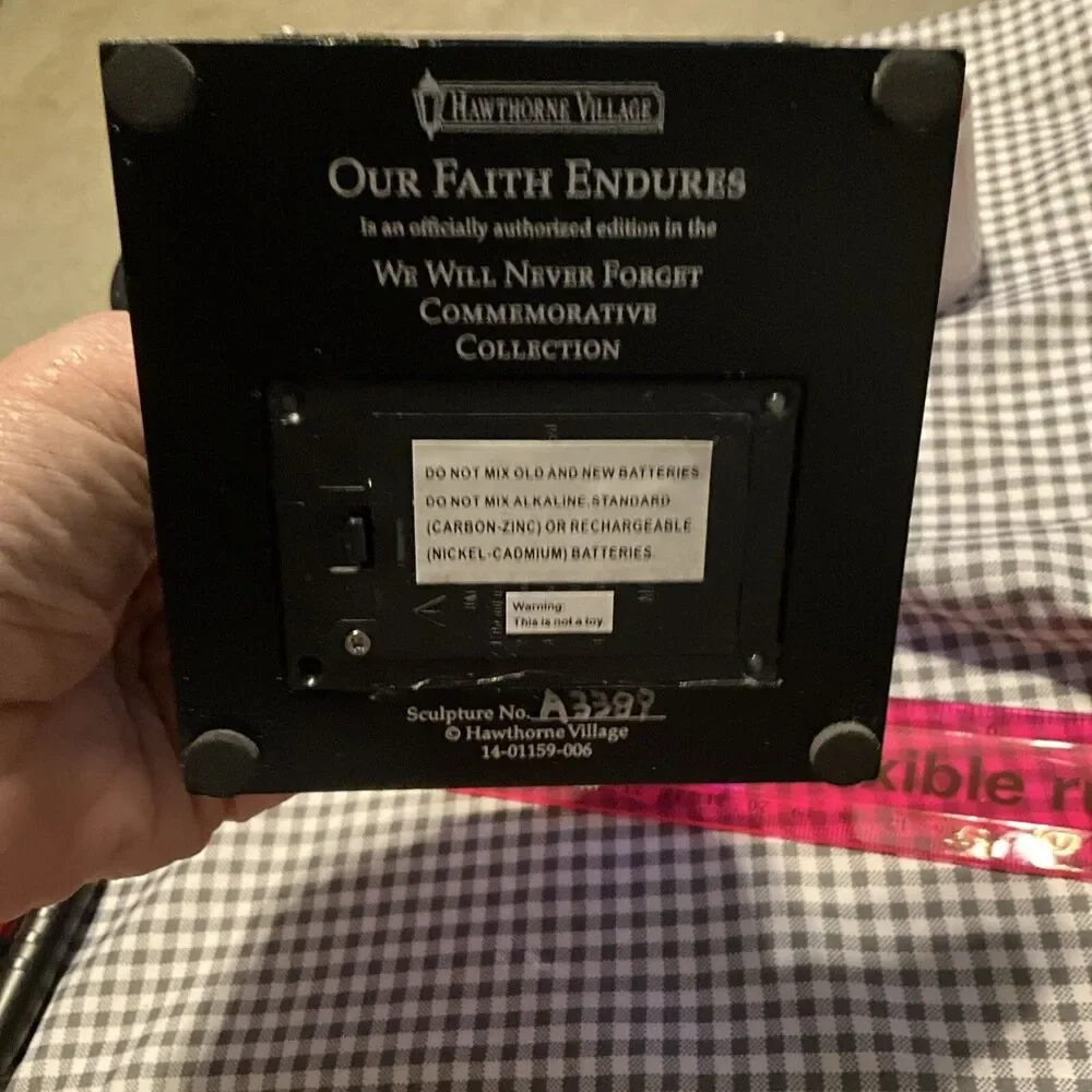 Our Faith Endures Cross 9/11 September 11 Commemorative American Flag Statue
